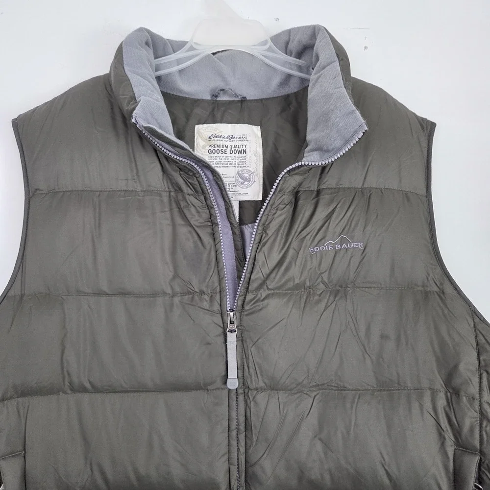 EDDIE BAUER Mens XXL Blue Nylon‎ Down Insulated Lightweight Puffer Vest